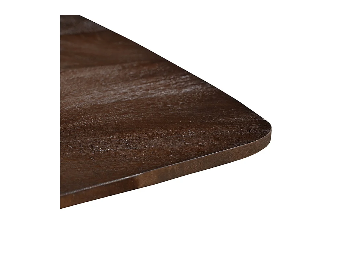 Table à manger Blake - Espresso - Bois de manguier - 130x130 cm