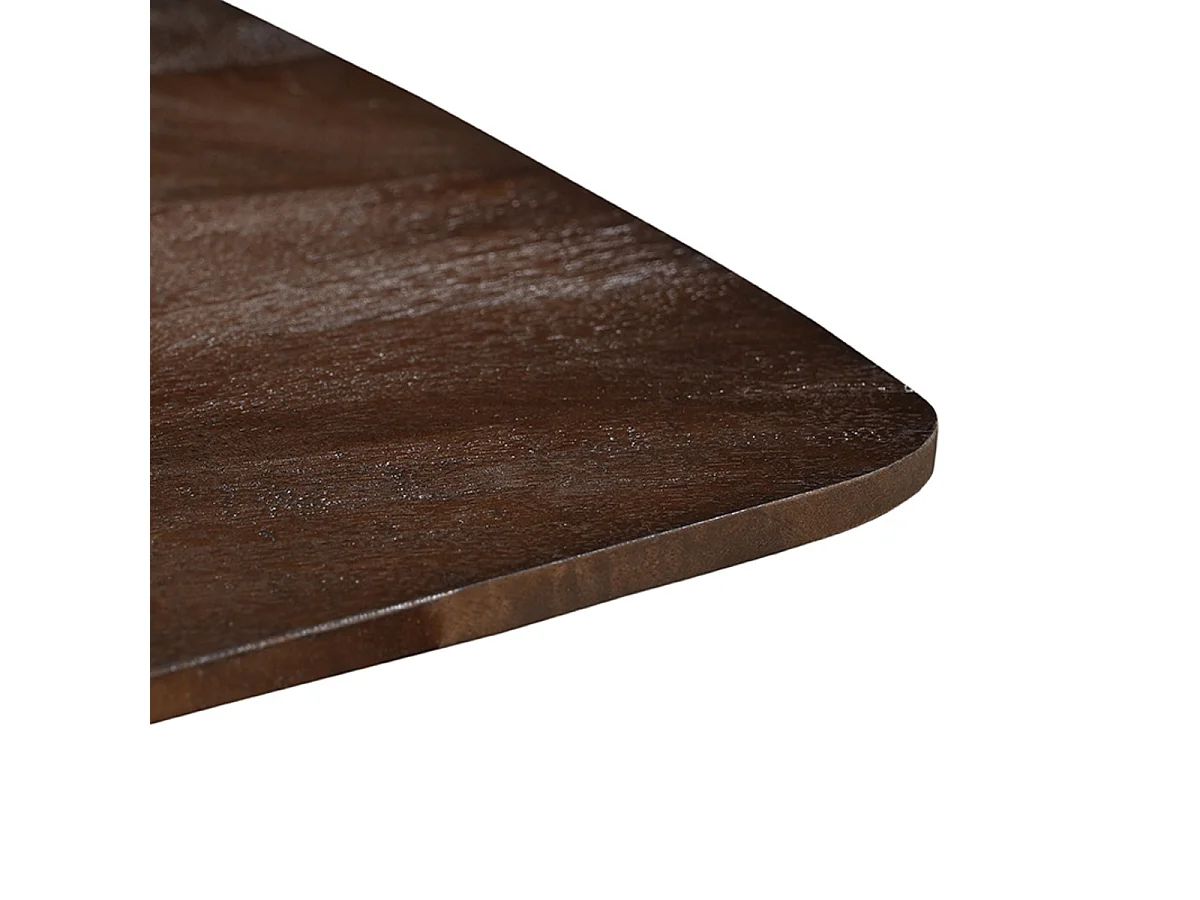 Table à manger Blake - Espresso - Bois de manguier - 130x130 cm