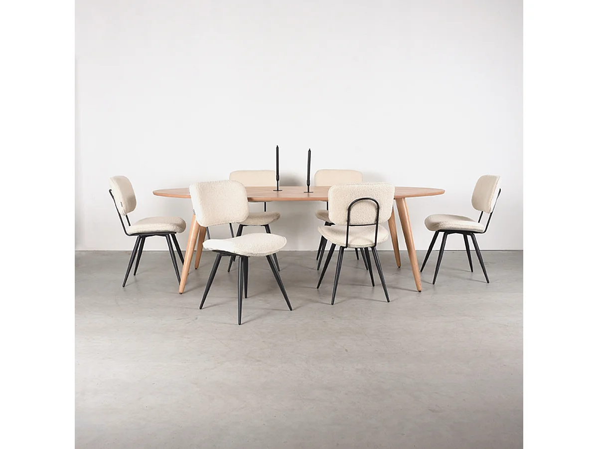 Eetkamertafel Ines - Naturel - Eiken - 240 cm