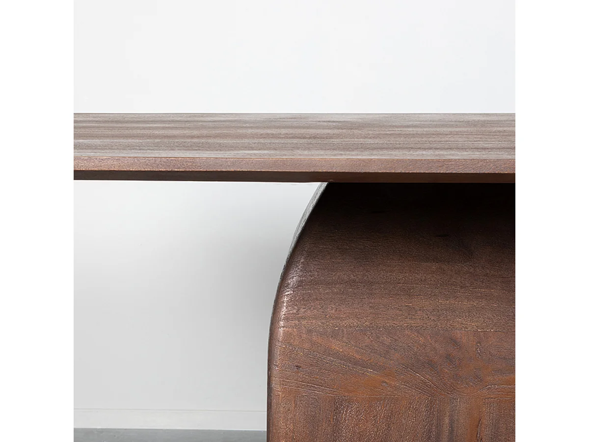 Eetkamertafel Owen - Espresso - Mangohout