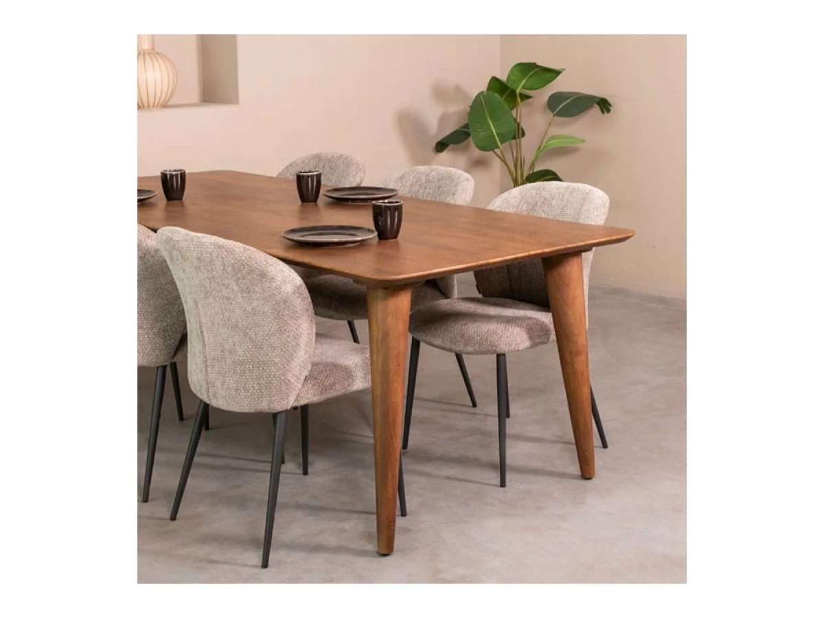 Table de salle à manger Fly - Nature - Bois de manguier - 190x100 cm