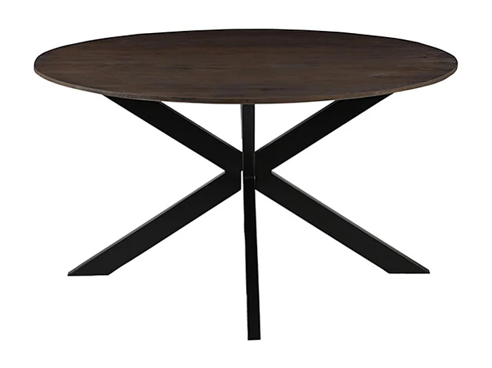 Esstisch Otis - Espresso - Mangoholz - 130 cm - Rund