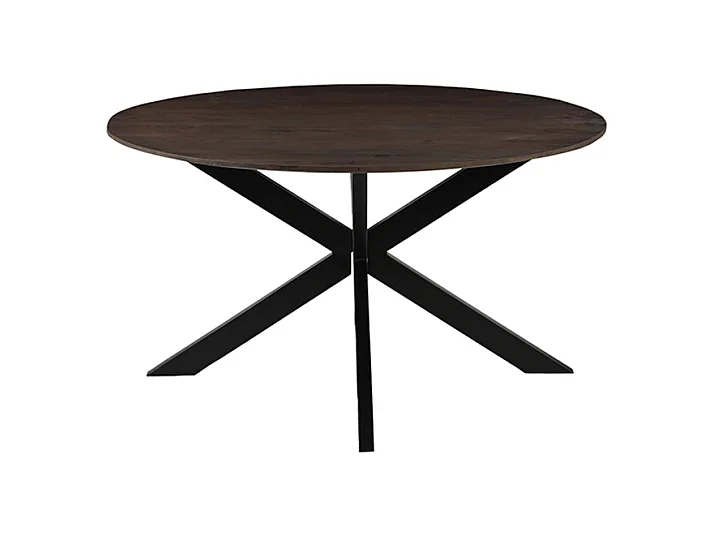 Table à manger Otis - Espresso - Bois de manguier - 130 cm - Ronde