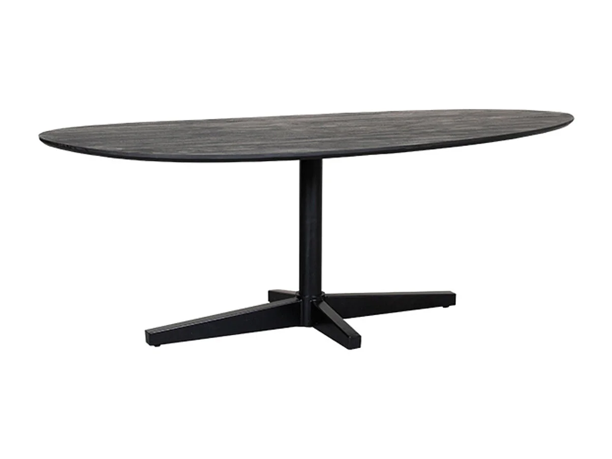 Eetkamertafel Rosie - Zwart - Mangohout - 260x110 cm