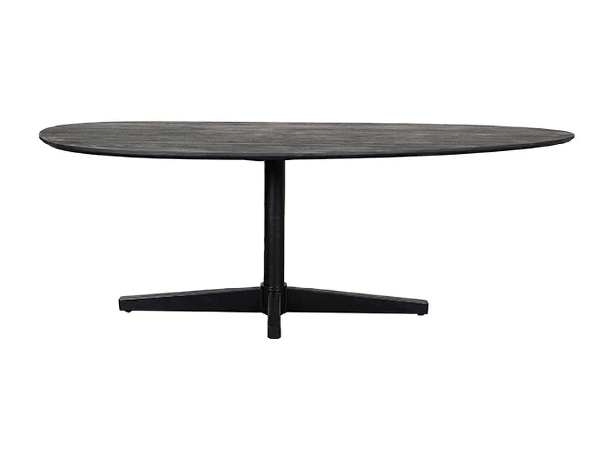 Eetkamertafel Rosie - Zwart - Mangohout - 260x110 cm