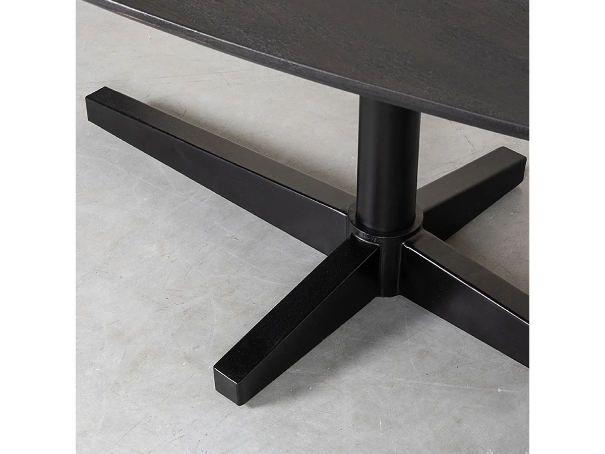 Eetkamertafel Rosie - Zwart - Mangohout - 260x110 cm