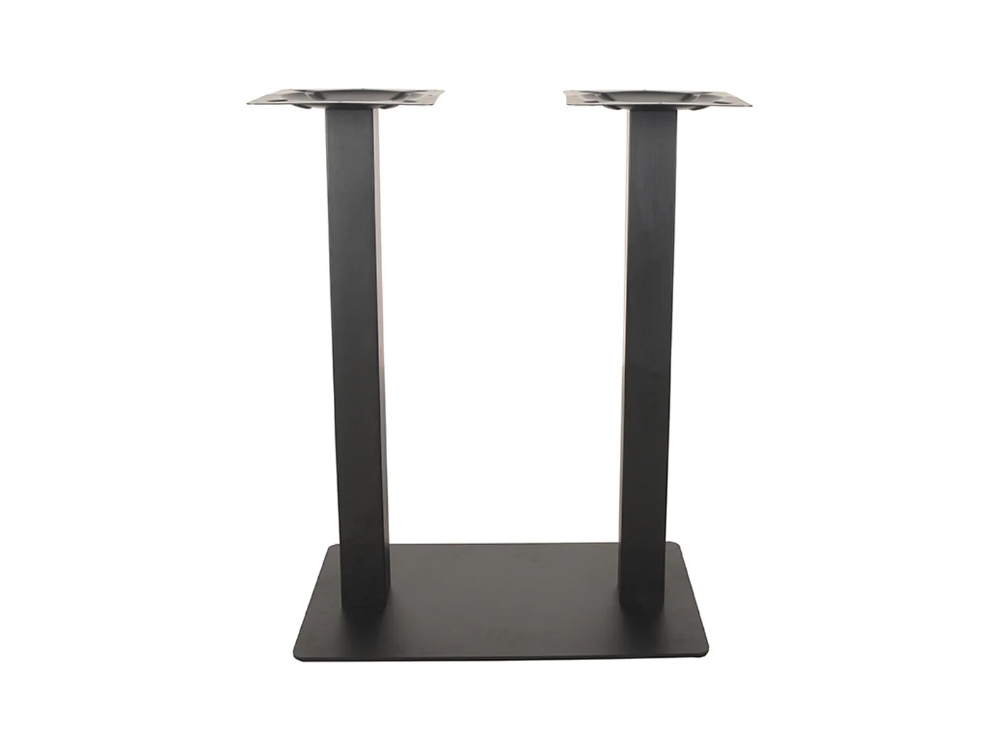 Pied de table de bar double - Noir - Métal - Double - 92 cm