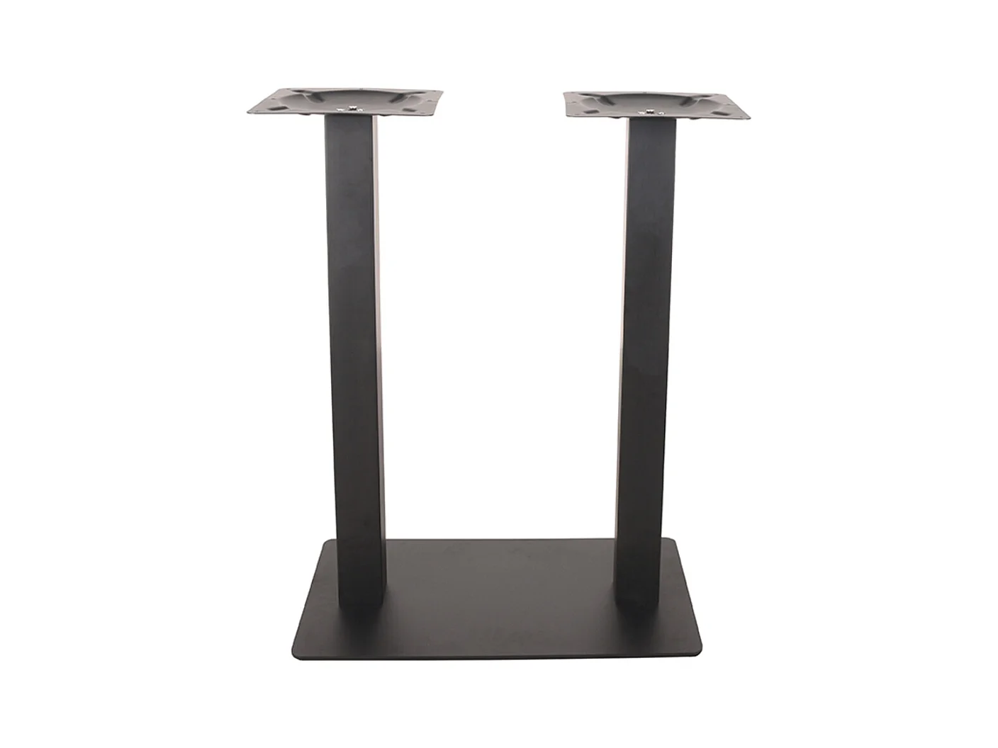 Pied de table de bar double - Noir - Métal - Double - 92 cm