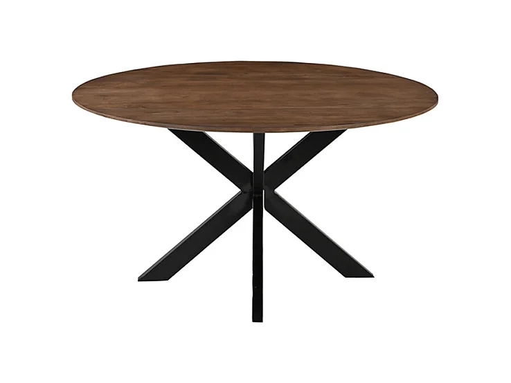 Table à manger Otis - Nature - Bois de manguier - 130 cm - Ronde