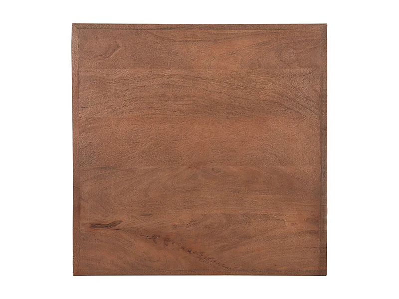 Table à manger Plateau de table Straight Edge - Espresso - Bois de manguier - 70 cm