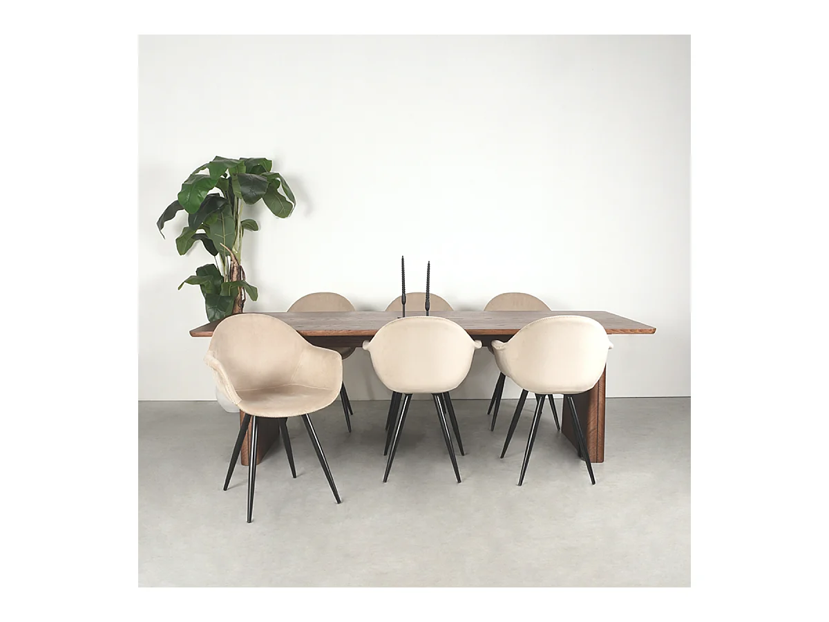 Table à manger Jule - Marron - Chêne - 240 cm