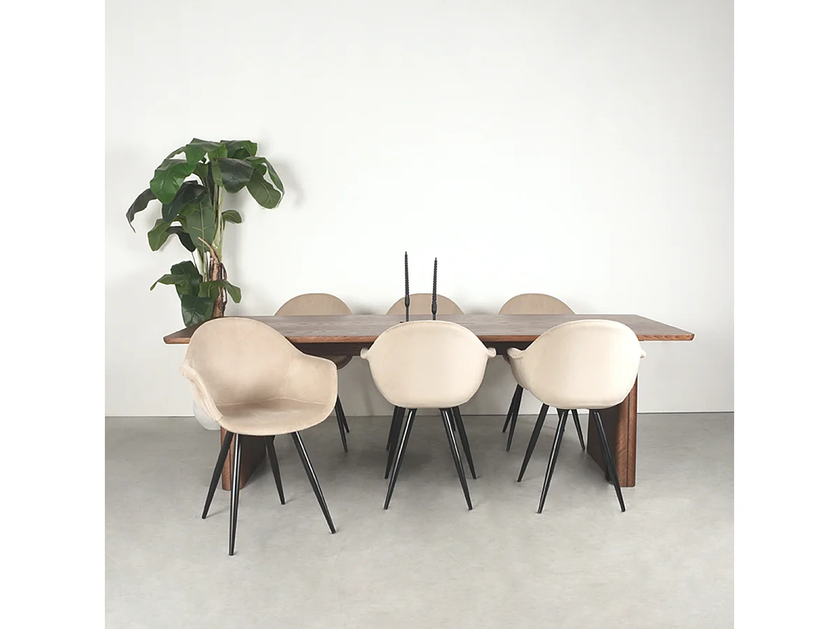 Table à manger Jule - Marron - Chêne - 240 cm