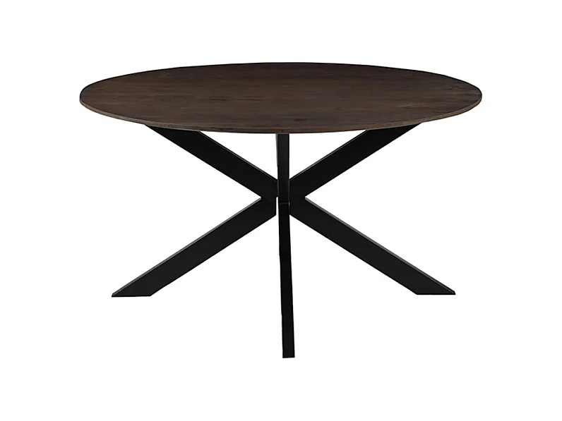 Table à manger Otis - Espresso - Bois de manguier - 140 cm - Ronde