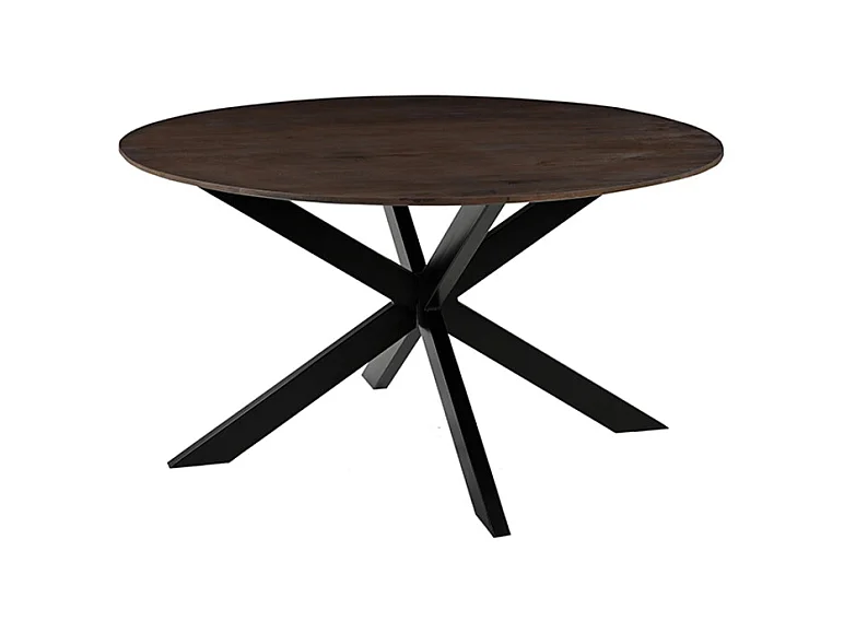 Table à manger Otis - Espresso - Bois de manguier - 140 cm - Ronde