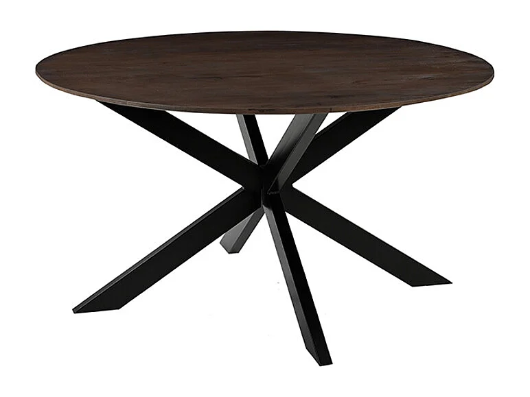 Esstisch Otis - Espresso - Mangoholz - 140 cm - Rund