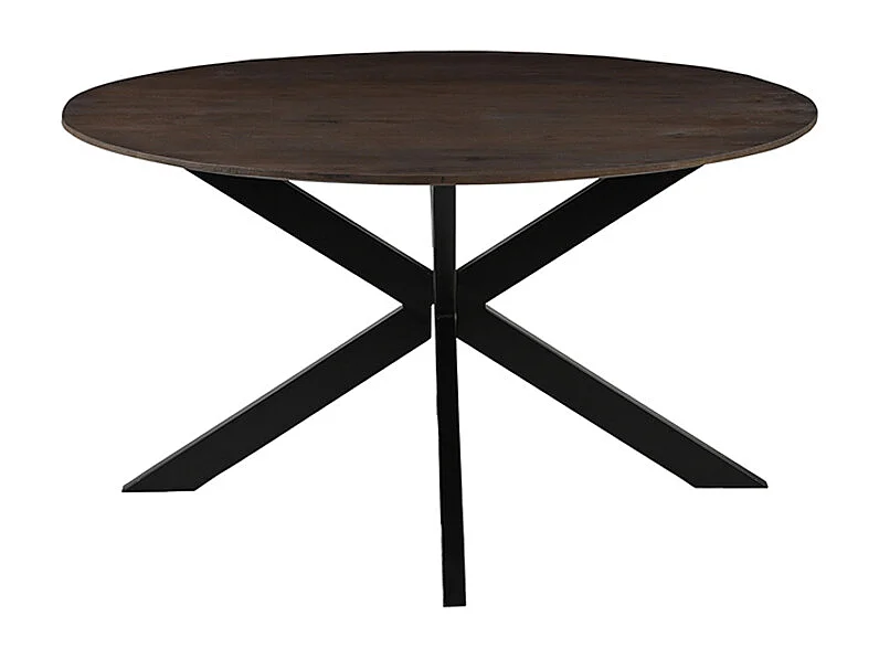 Eetkamertafel Otis - Espresso - Mangohout - 140 cm - Rond