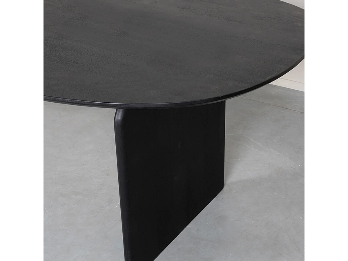 Eetkamertafel Cooper - Zwart - Mangohout - 250x110 cm