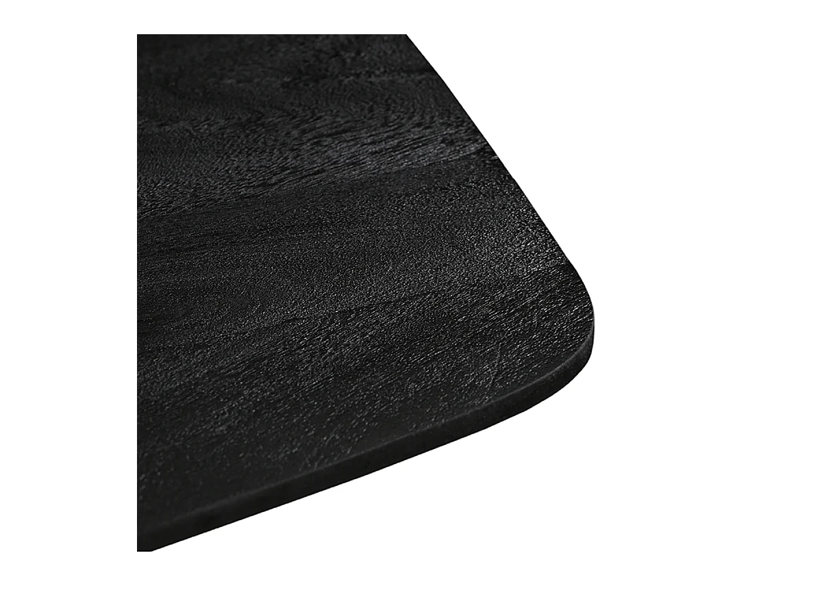 Table à manger Blake - Noir - Bois de manguier - 130x130 cm