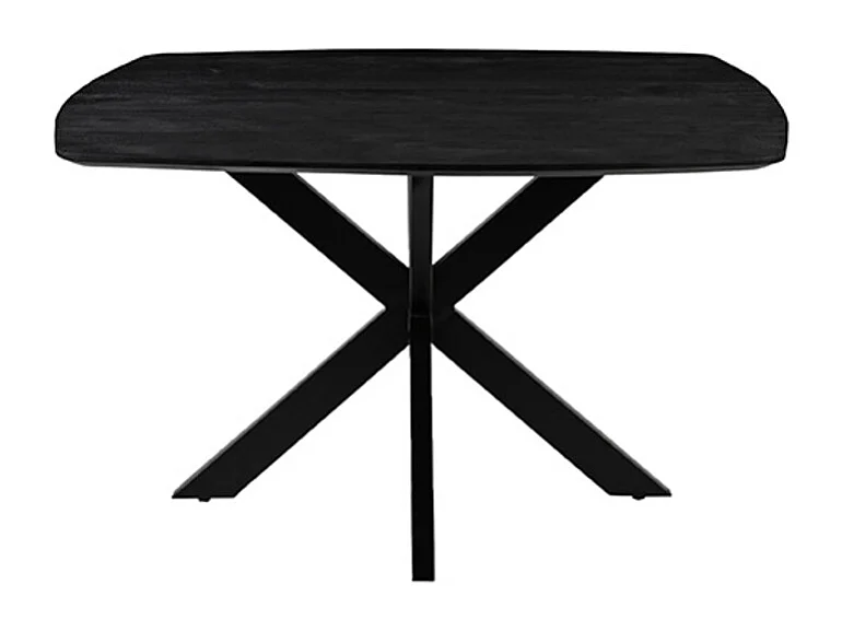 Table à manger Blake - Noir - Bois de manguier - 130x130 cm