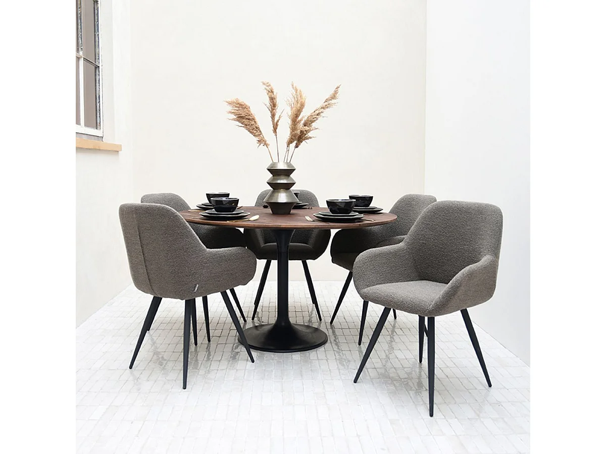 Table à manger Otto - 130 cm - Espresso - Bois de manguier