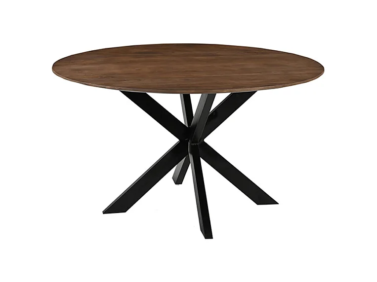 Table à manger Otis - Nature - Bois de manguier - 140 cm - Ronde