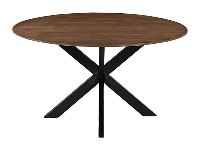 Table à manger Otis - Nature - Bois de manguier - 140 cm - Ronde