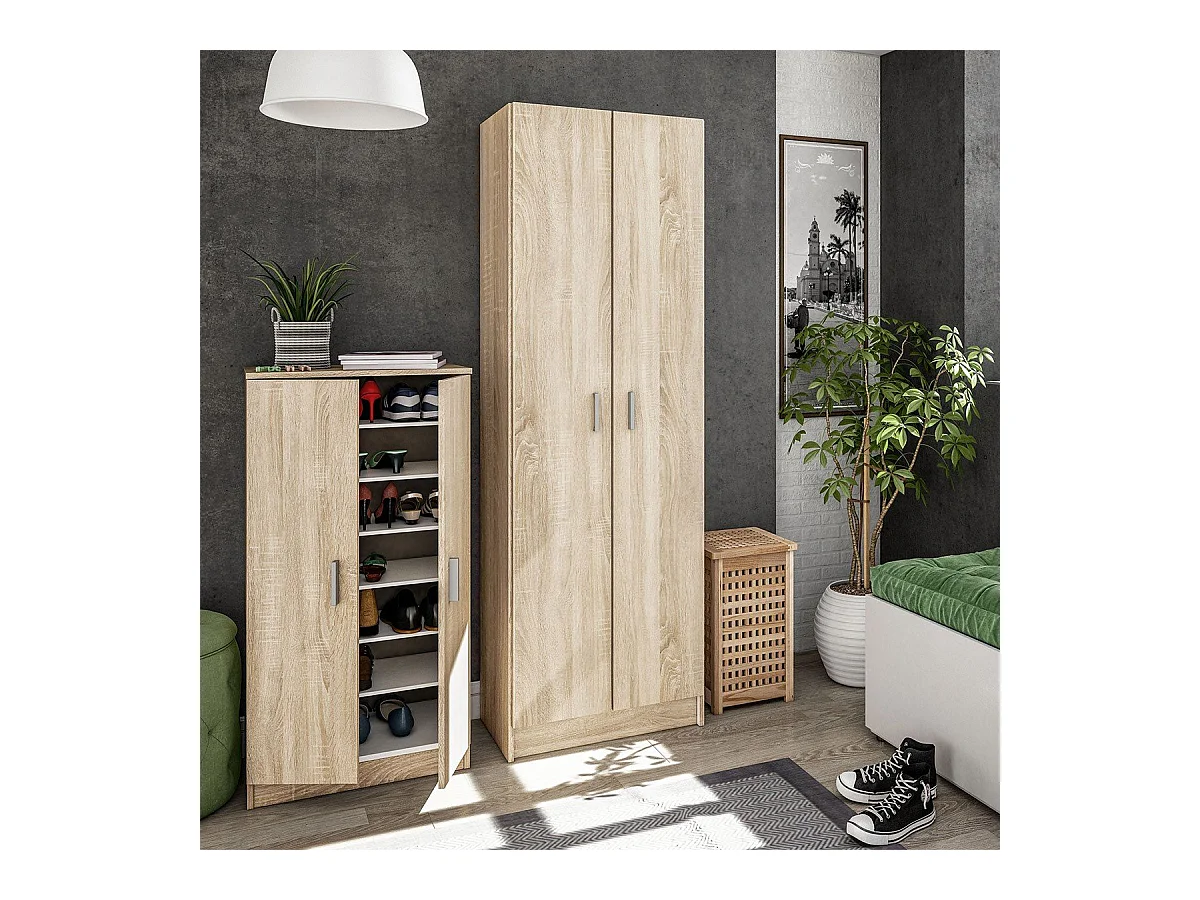 Armoire rangement 2 portes - L73 x H180 cm