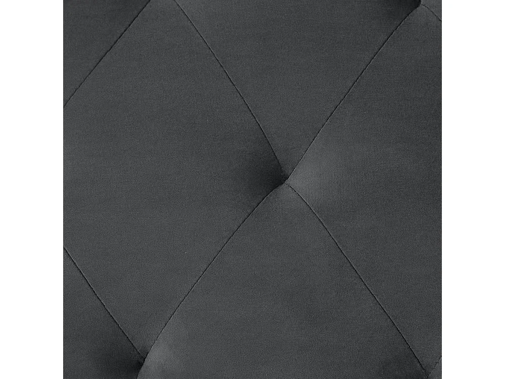 Canapé convertible 2 places moderne en velours gris dossier 3 positions réglable pieds métalliques dorés