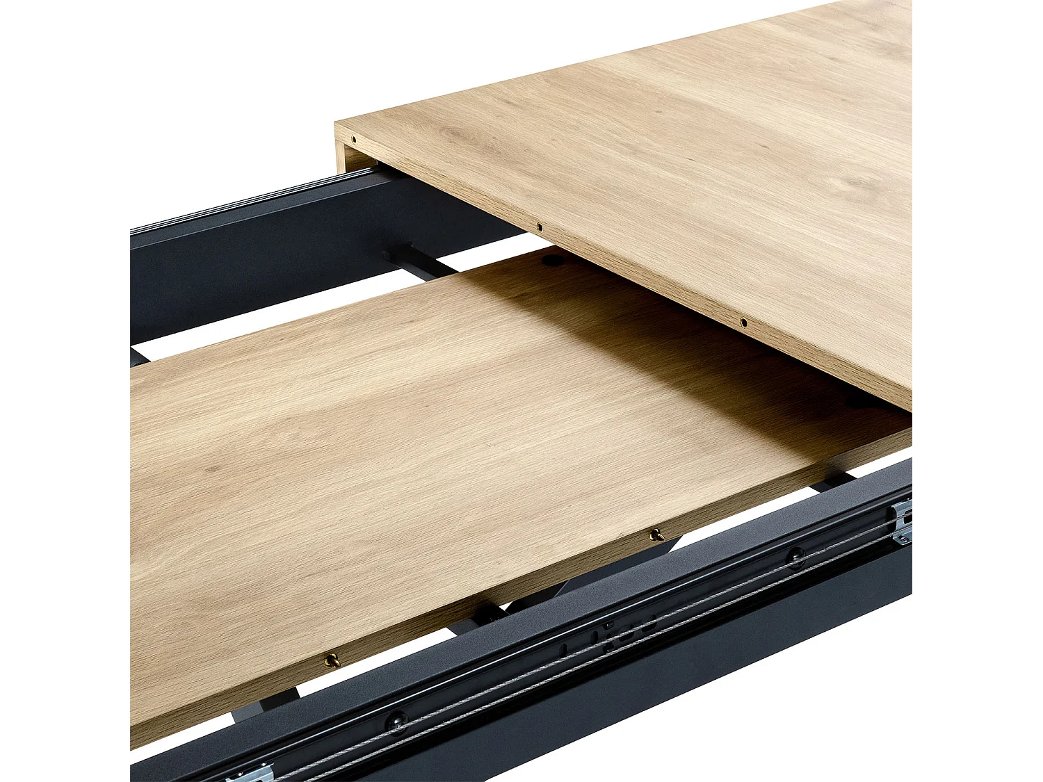 Table de salle à manger extensible Palermo couleur chêne, 140-180 cm