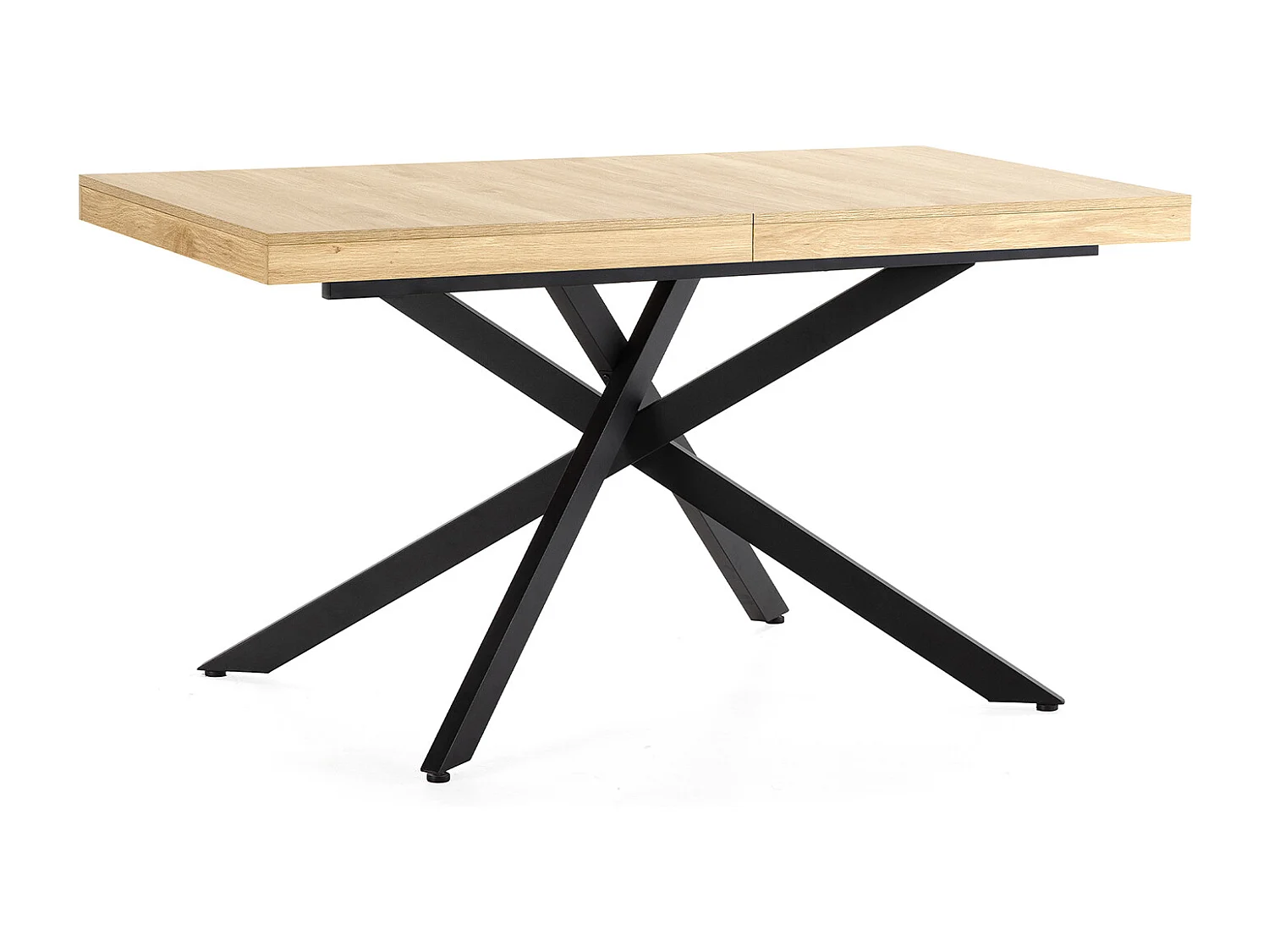 Table de salle à manger extensible Palermo couleur chêne, 140-180 cm