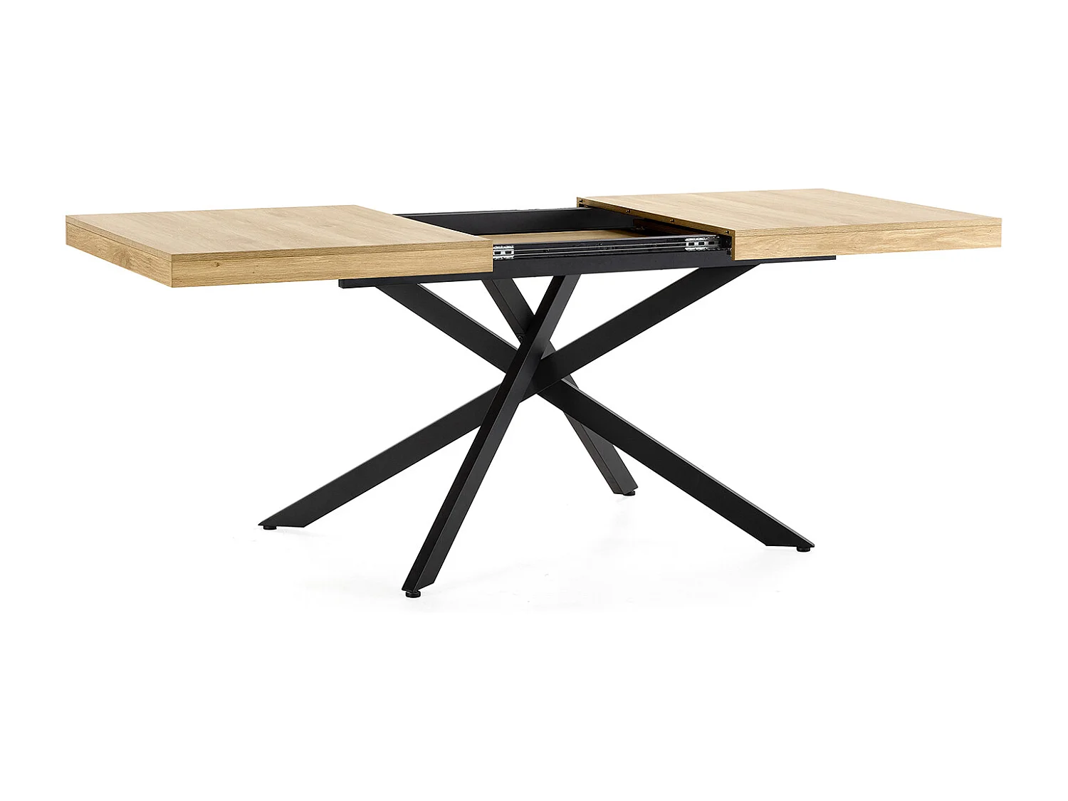 Table de salle à manger extensible Palermo couleur chêne, 140-180 cm