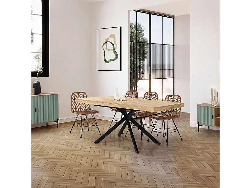 Stół jadalniany rozkładany Palermo dębowy, 140-180 cm.