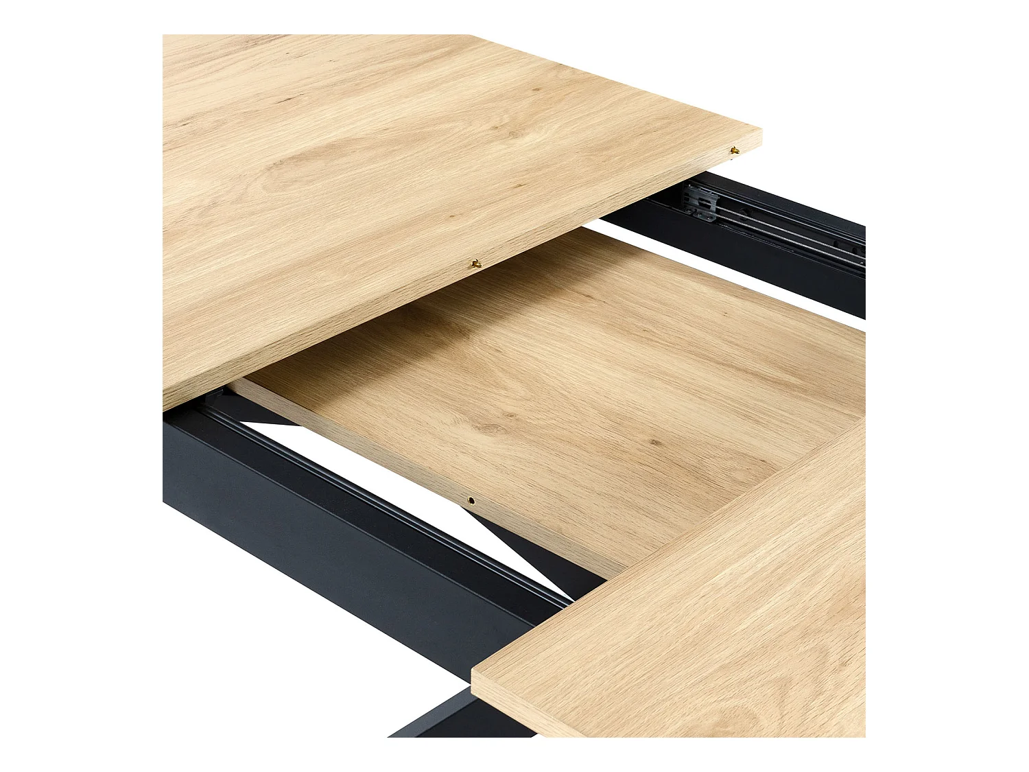 Table de salle à manger extensible Prato couleur chêne, 140-180 cm