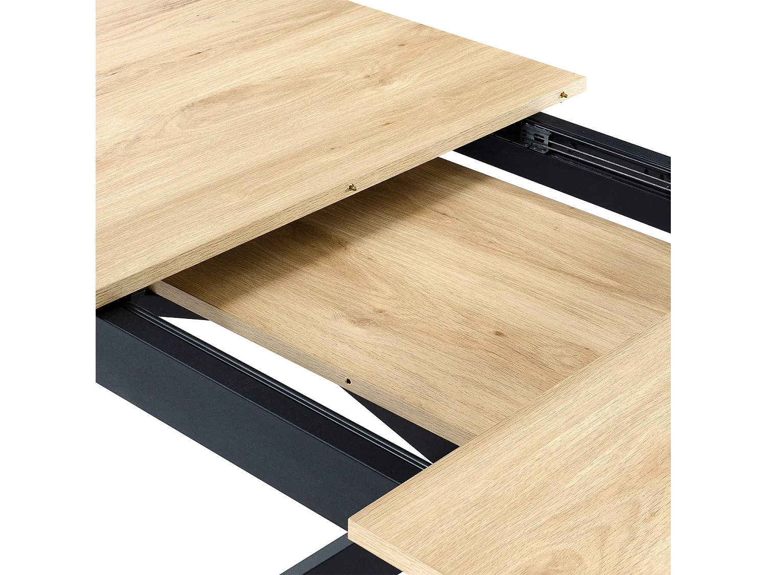 Table de salle à manger extensible Prato couleur chêne, 140-180 cm