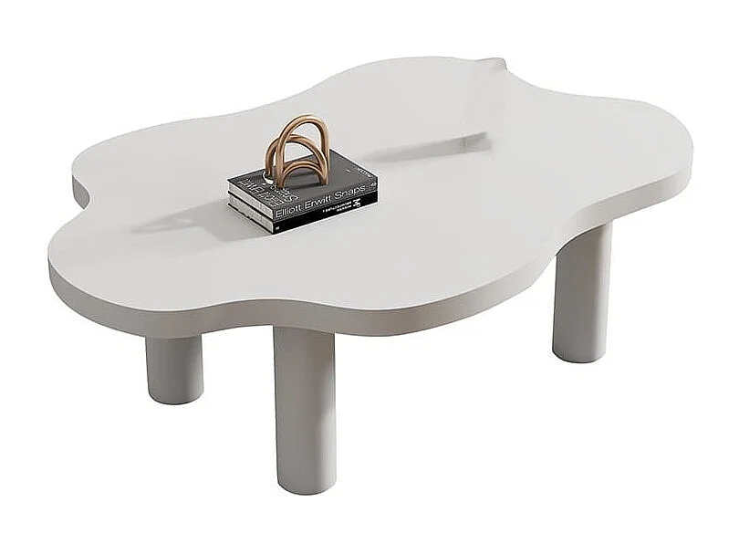 Table basse nuage 3 pieds blanc cartoon irrégulière Design intérieur moderne salon décalé