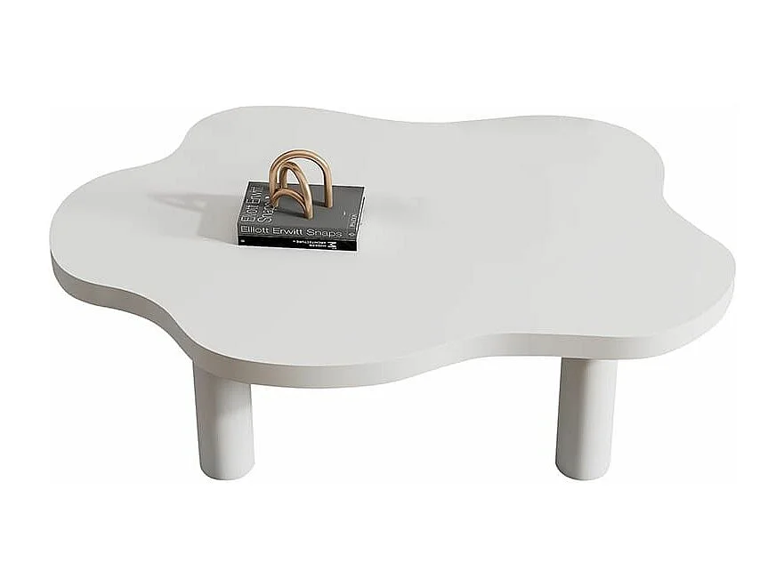 Table basse nuage 3 pieds blanc cartoon irrégulière Design intérieur moderne salon décalé