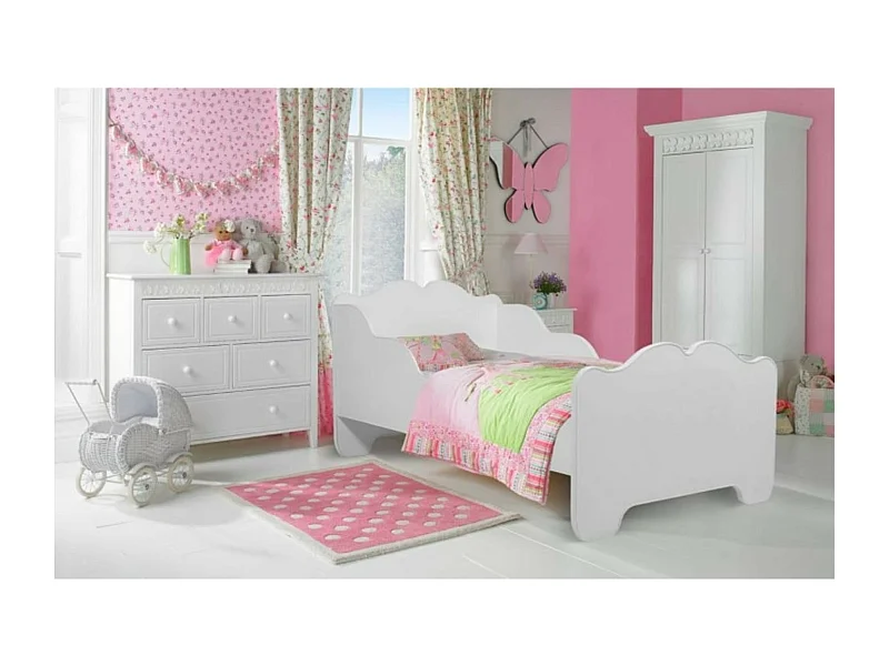 Lit Jimena (80x160)/matelas inclus/blanc