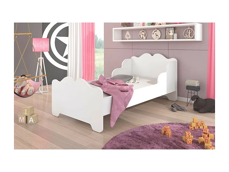 Lit Jimena (70x140)/matelas inclus/blanc