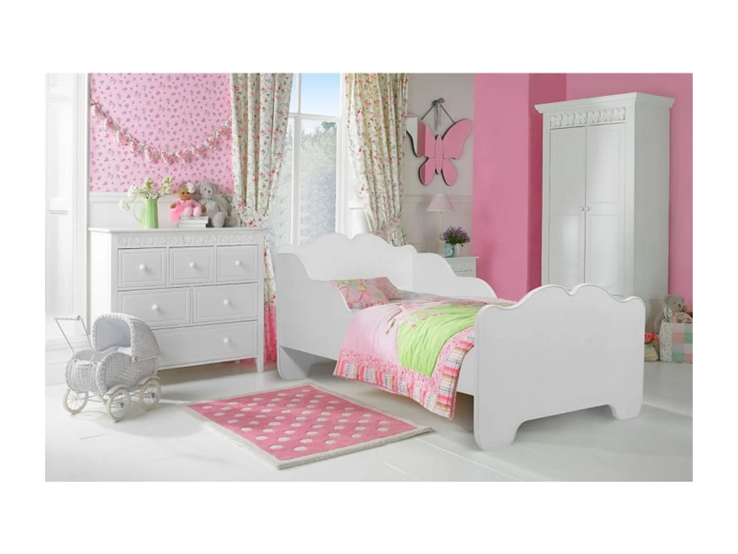 Letto Jimena (70x140)/materasso incluso/bianco