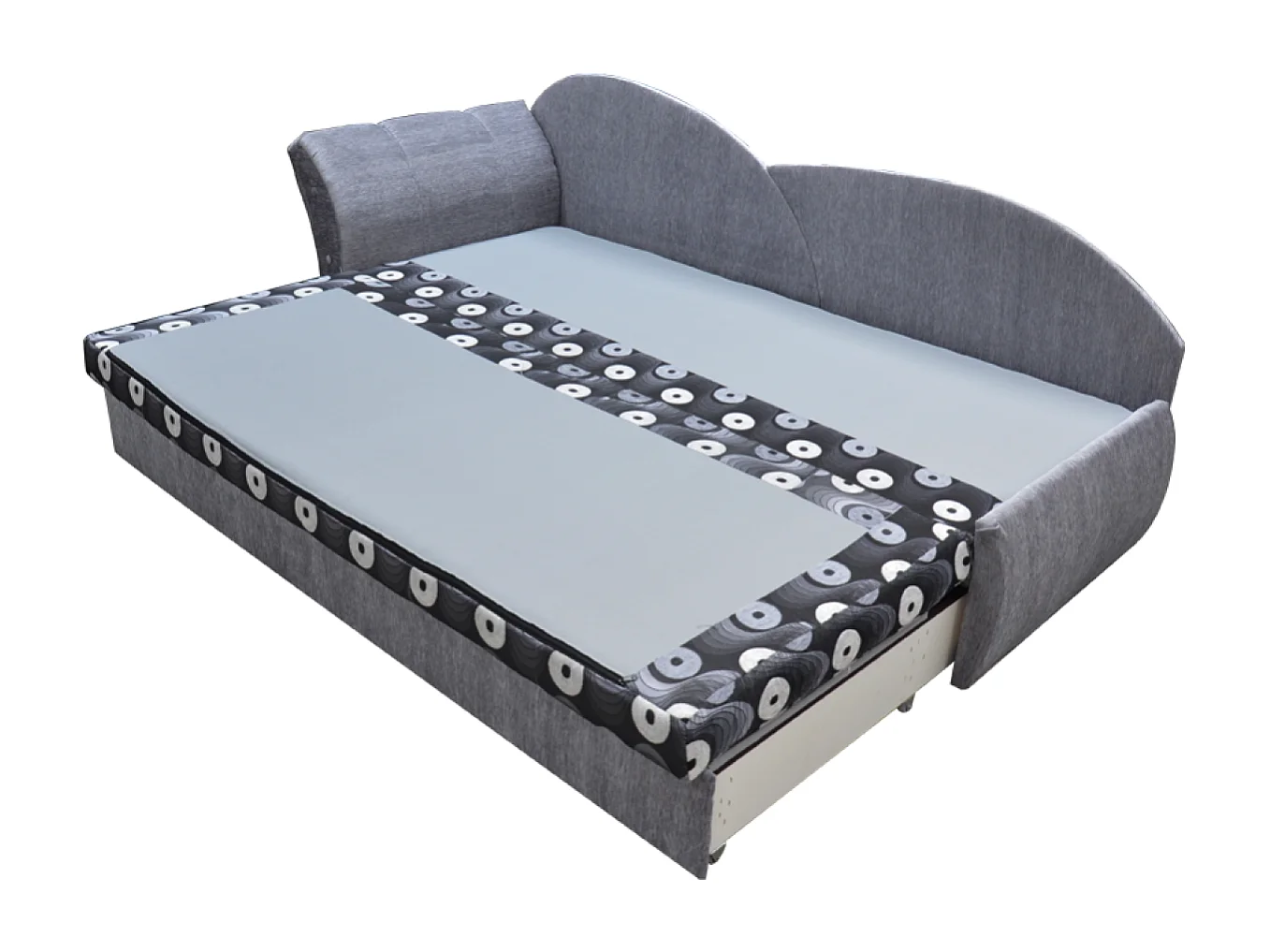 Lit Chind R (180x150)/Tissu/Marron&Beige