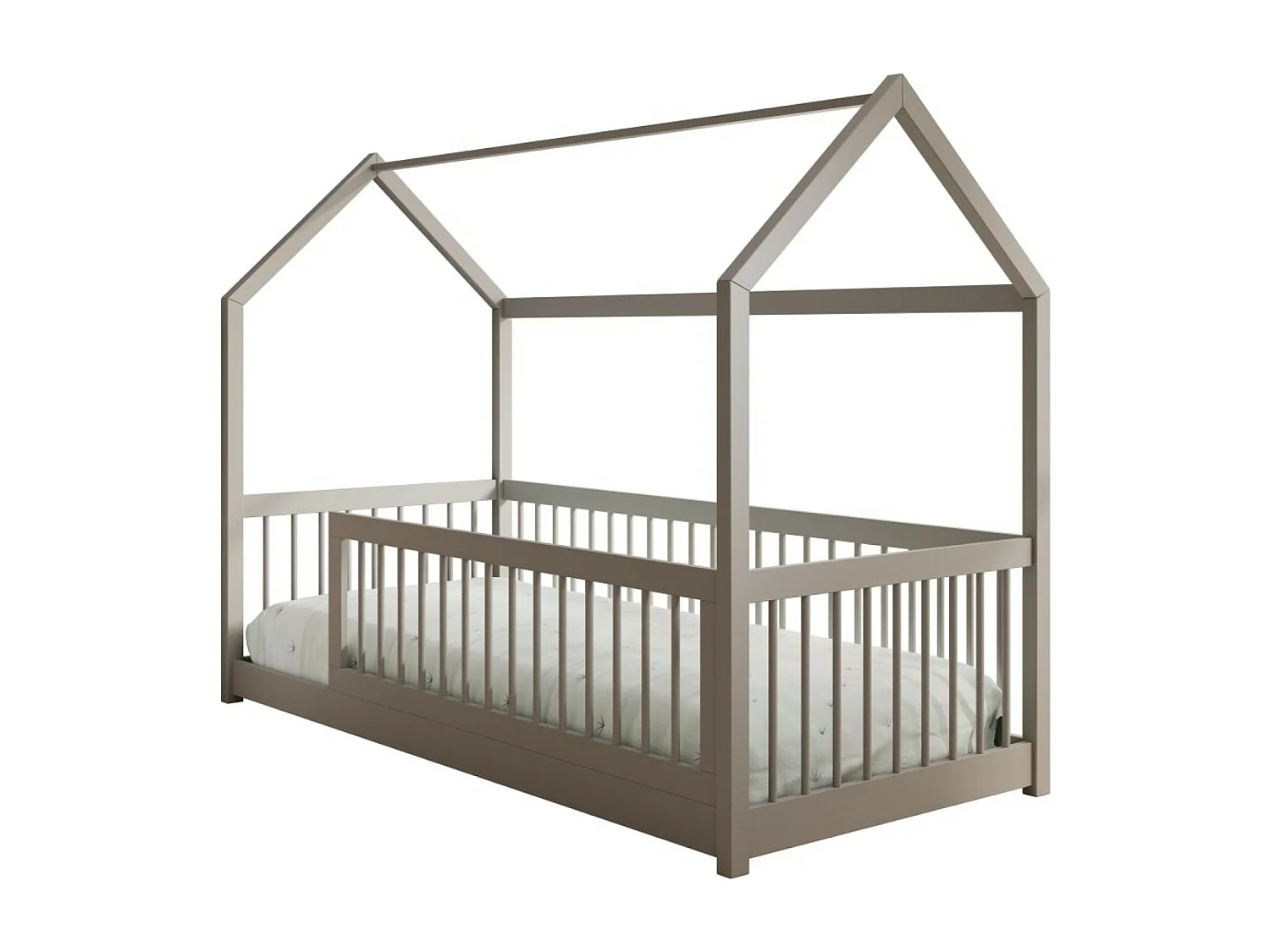 Bett Gracia (90x200)/Matratze inklusive/grau