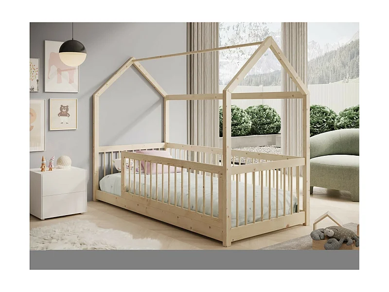 Bett Gracia (90x200)/Matratze inklusive/Naturbraun