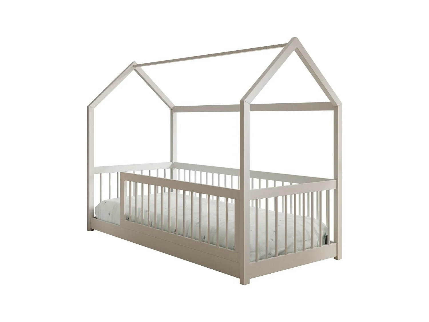 Lit Gracia (90x200)/matelas inclus/blanc