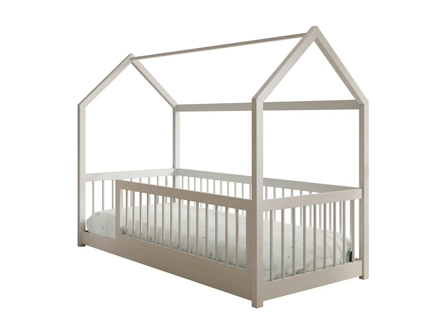 Lit Gracia (90x200)/matelas inclus/blanc