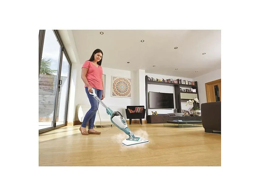 BLACK+DECKER BHSM166DSM-QS - Balai vapeur multifonctions - Gant Steamitt - 11 accessoires - 1600W - Chauffe en 15sec