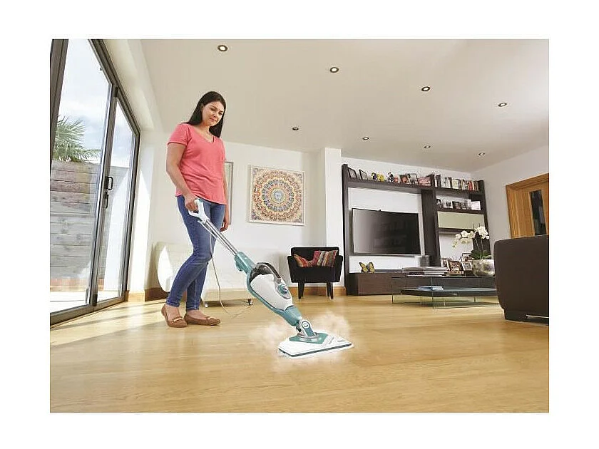 BLACK+DECKER BHSM166DSM-QS - Balai vapeur multifonctions - Gant Steamitt - 11 accessoires - 1600W - Chauffe en 15sec