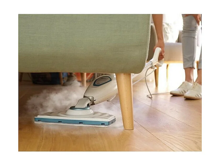 BLACK+DECKER FSM1605-QS Nettoyeur vapeur balai Steam Mop - 1300W - 350 ml - Blanc