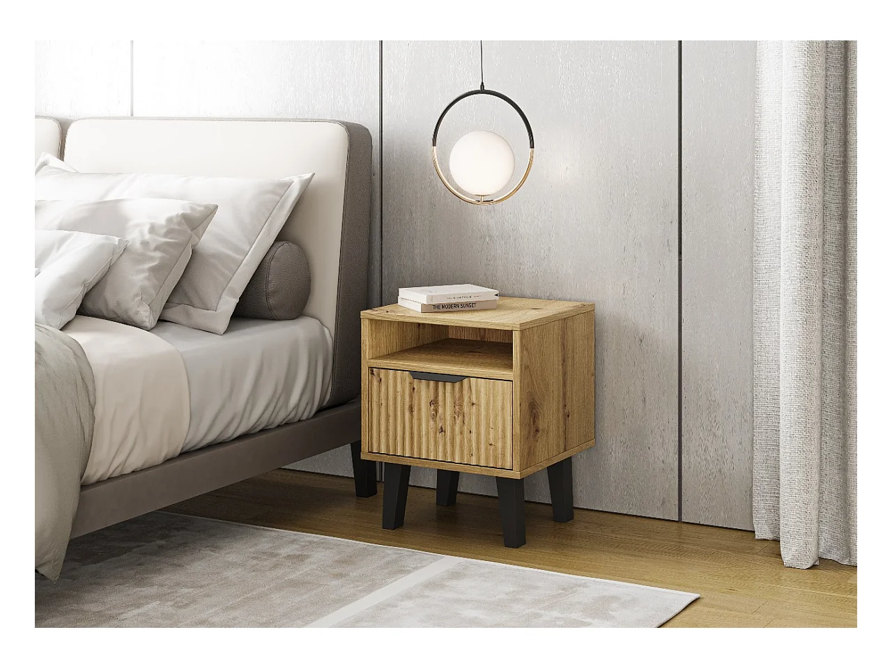 Table de chevet Scandi 1S SLIM - CHÊNE ARTISAN