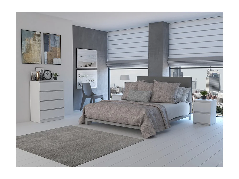 Szafka Nocna Malwa M2 | Biała  | 30x30x40cm |2 Szuflady