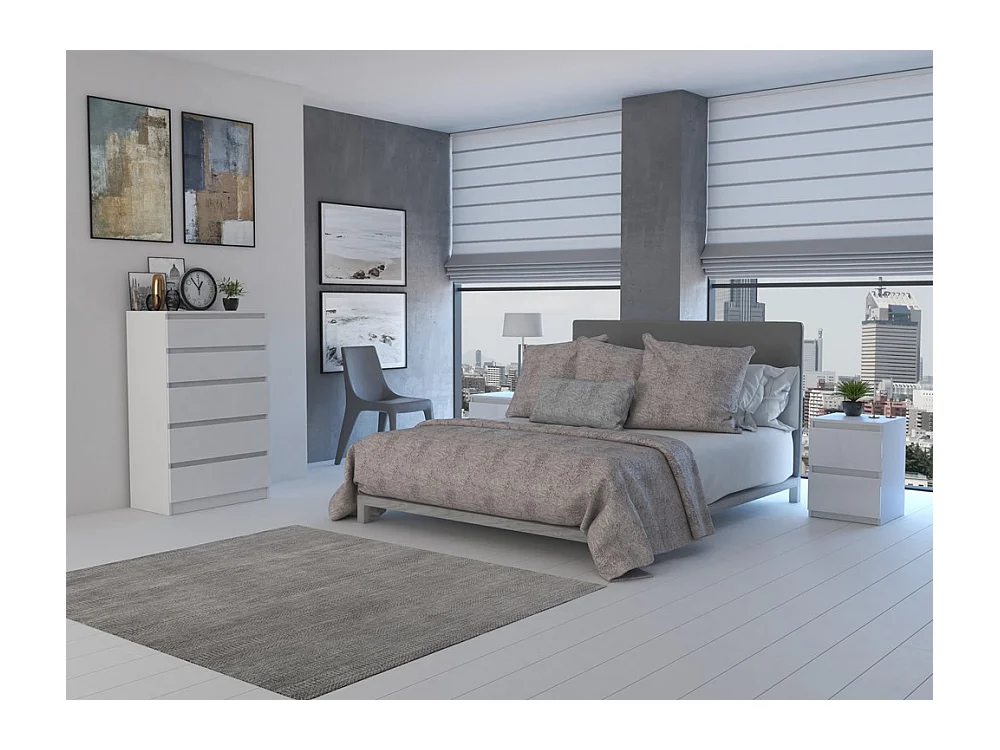 Szafka Nocna Malwa M2 | Biała  | 30x30x40cm |2 Szuflady